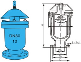 KP快速排氣閥結構圖