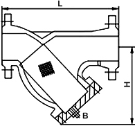 鑄鐵Y型過濾器結構圖